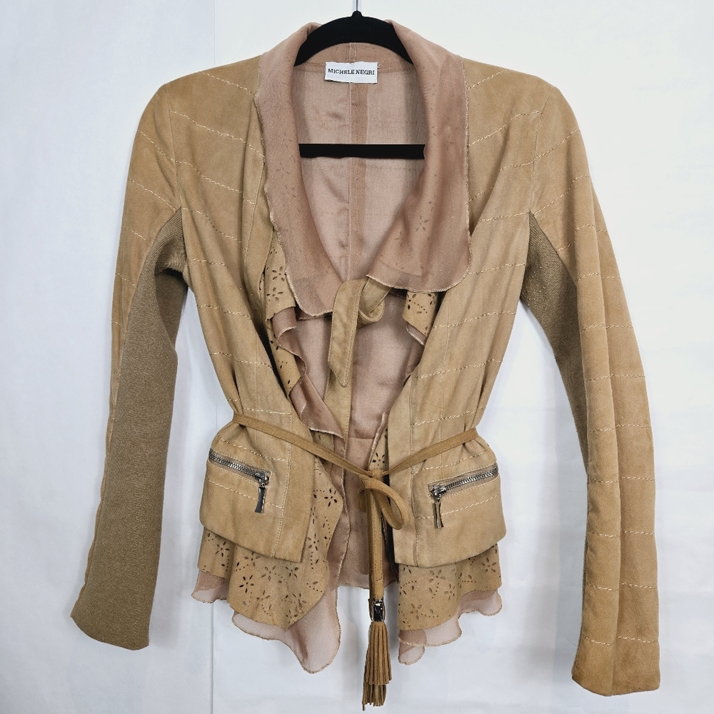 Michele Negri short suede jacket